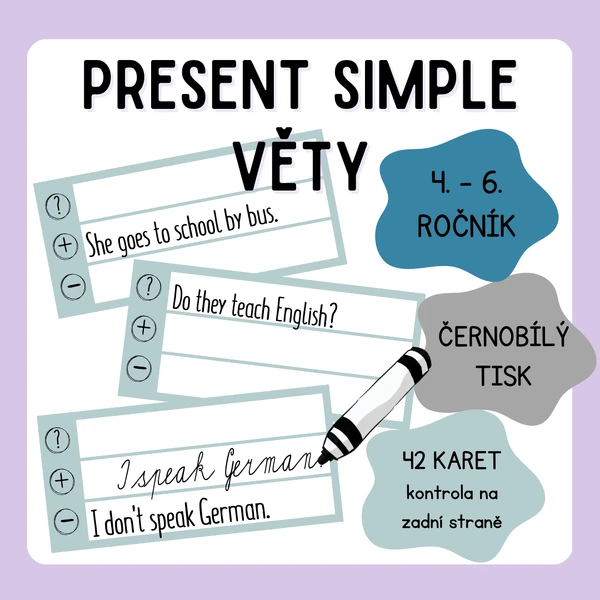 Present simple - psaní vět
