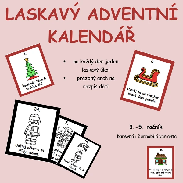 Laskavý adventní kalendář