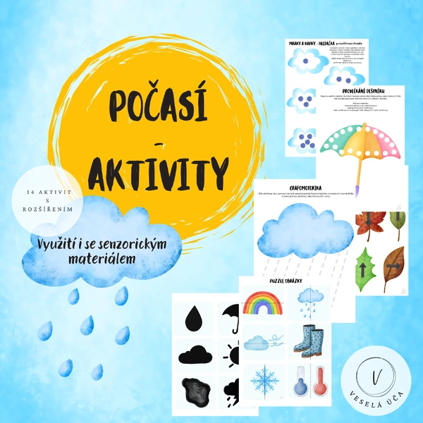 Počasí - aktivity (využití i se senzorickým materiálem)