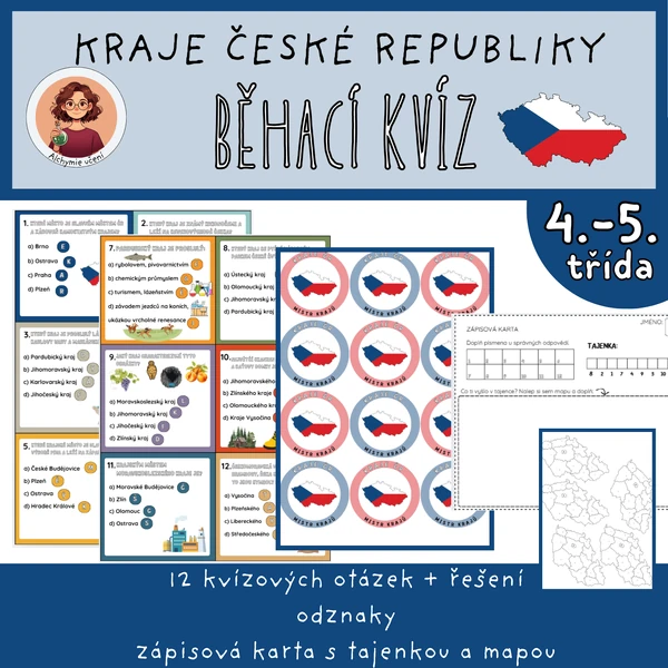 Kraje České republiky - běhací kvíz