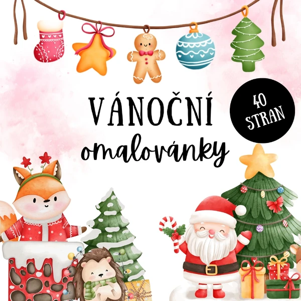 Vánoční omalovánky - 40 stran