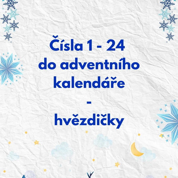 Čísla do adventního kalendáře v- hvězdičky