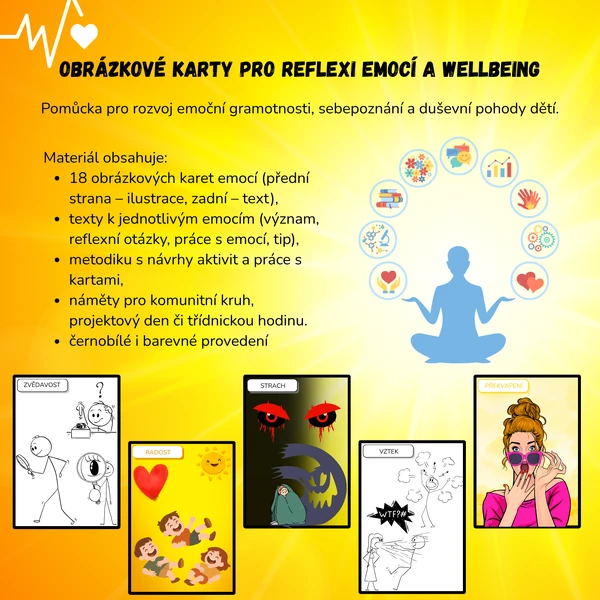 Obrázkové karty pro reflexi emocí a wellbeing