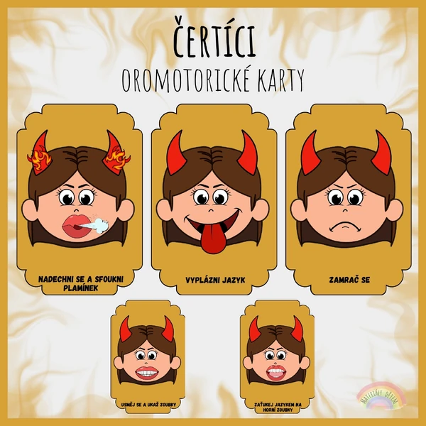 🔥Čertíci, oromotorické karty🔥