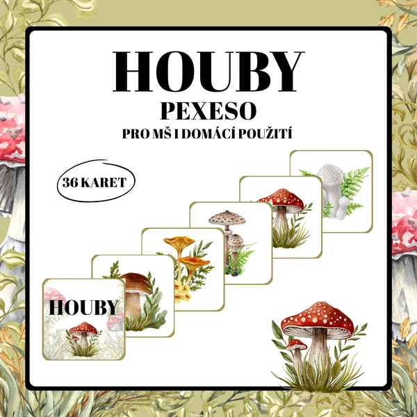 Houby – pexeso