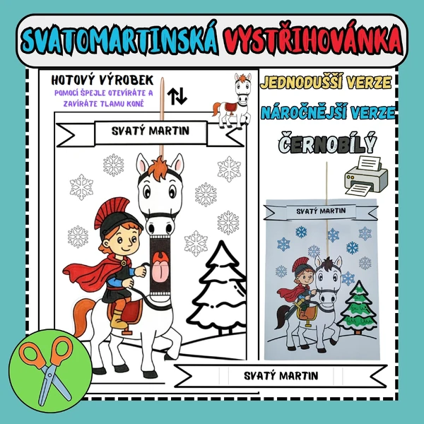 Svatomartinská vystřihovánka (sv. Martin - výrobek)