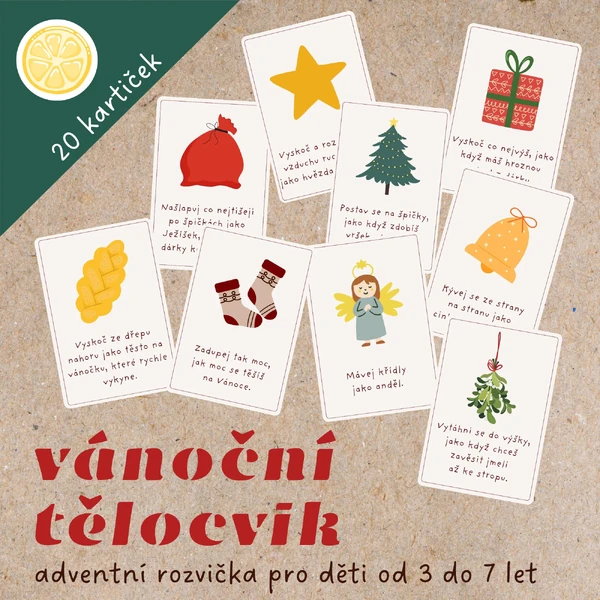 VÁNOČNÍ TĚLOCVIK - pohybové kartičky na rozcvičku