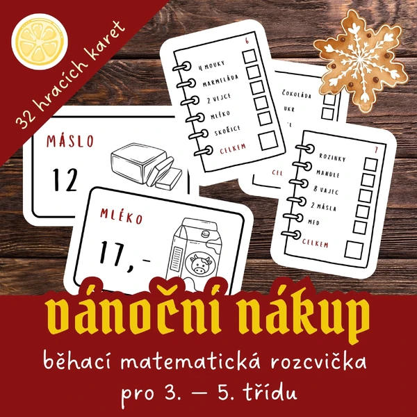 Velký vánoční nákup - běhací matematická rozcvička