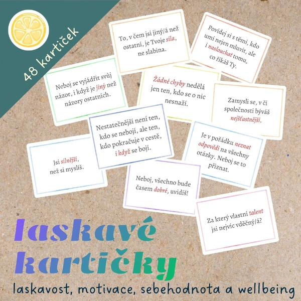 LASKAVÉ KARTIČKY - sebehodnota, motivace a wellbeing