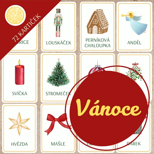 VÁNOCE - OBRÁZKOVÉ KARTIČKY