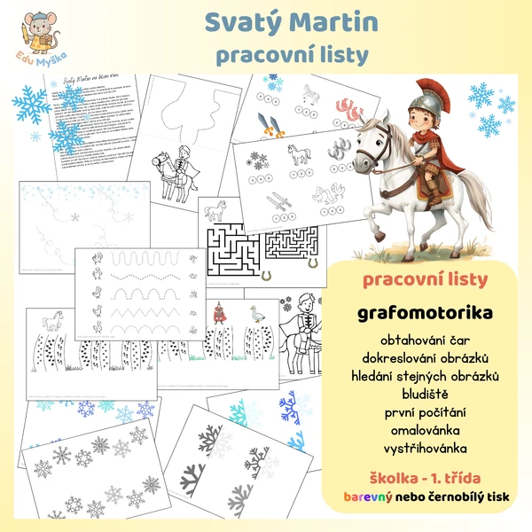 Svatý Martin - pracovní listy