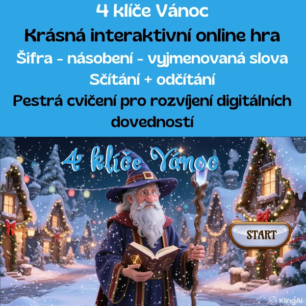 4 klíče Vánoc - vánoční online hra