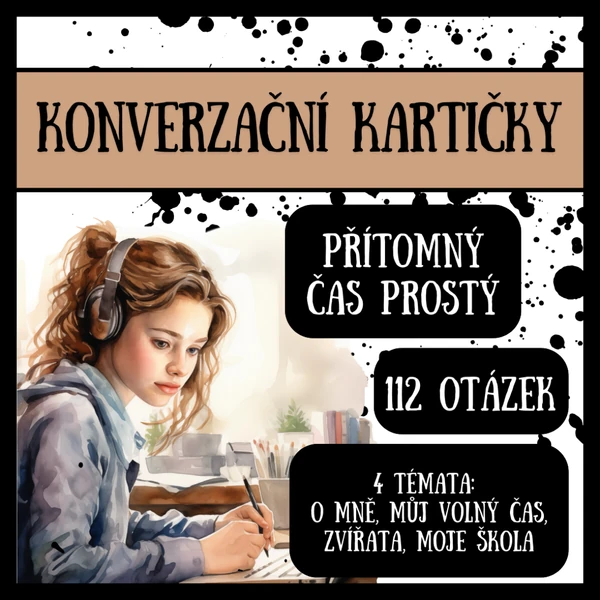 Konverzační kartičky - přítomný čas prostý - present simple