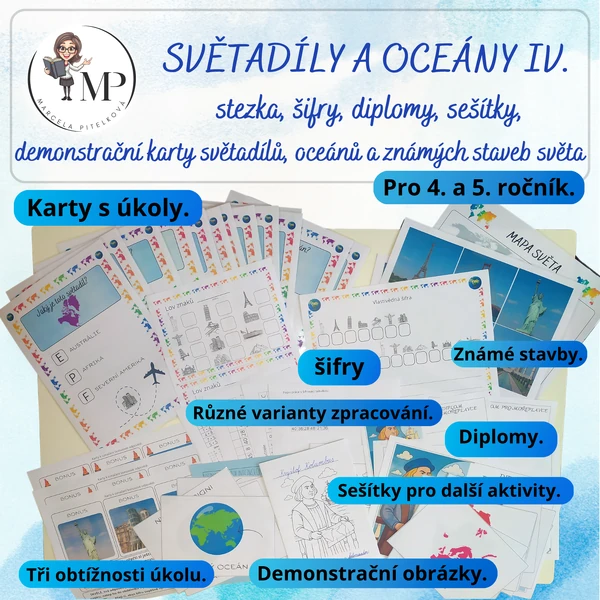 SVĚTADÍLY A OCEÁNY IV - stezka, známé stavby, hry