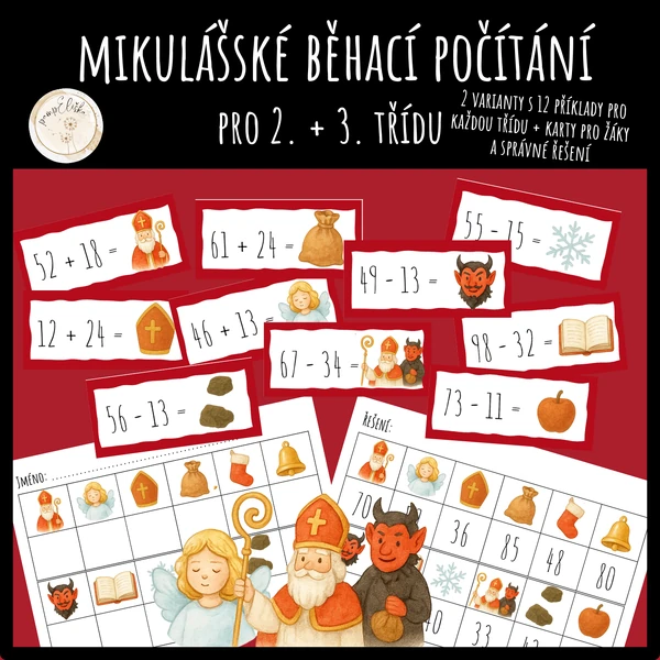 Mikulášské běhací počítání pro 2. + 3. třídu