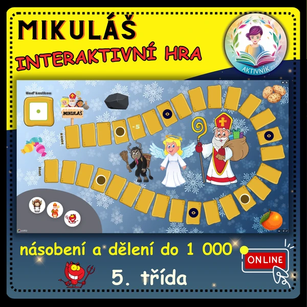 MIKULÁŠ 5.tř.-interaktivní hra (násobení a dělení do 1 000)
