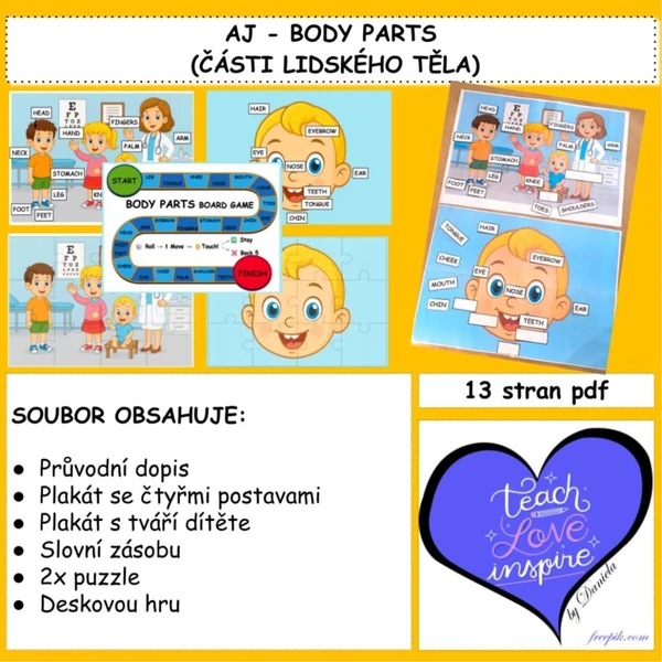 Body parts - části lidského těla