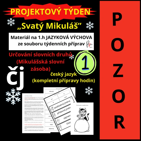 projektový týden - MIKULÁŠ - 1. h k sestavení podle vaší volby