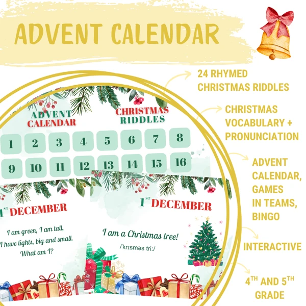 Advent calendar - Christmas riddles (1. stupeň)