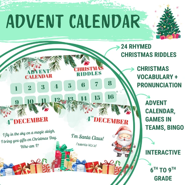Advent calendar - Christmas riddles (2. stupeň)