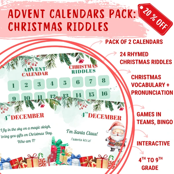 Advent calendars pack - Christmas riddles (1. a 2. stupeň)