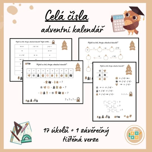 ADVENTNÍ KALENDÁŘ - celá čísla