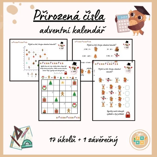 ADVENTNÍ KALENDÁŘ - přirozená čísla