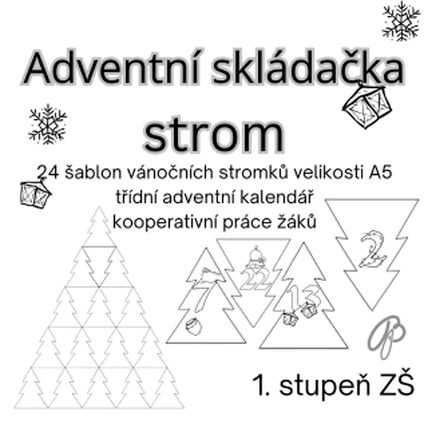 Adventní skládačka - strom