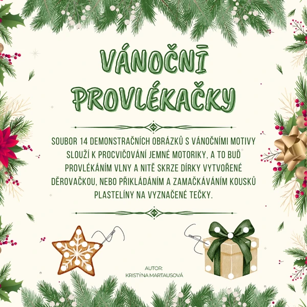 Vánoční provlékačky - 14 obrázků