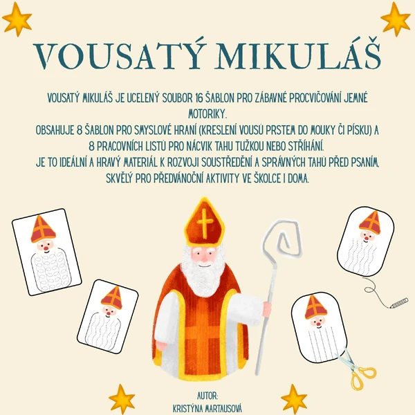 Vousatý Mikuláš - Grafomotorika hrou