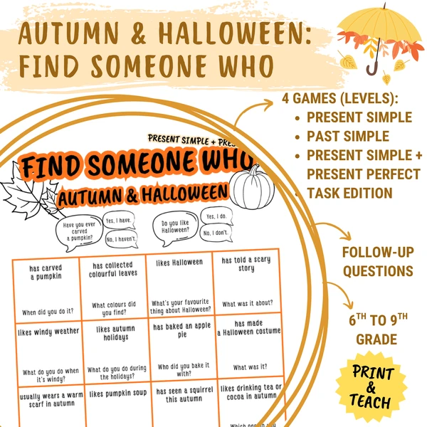 Autumn & Halloween - Find someone who