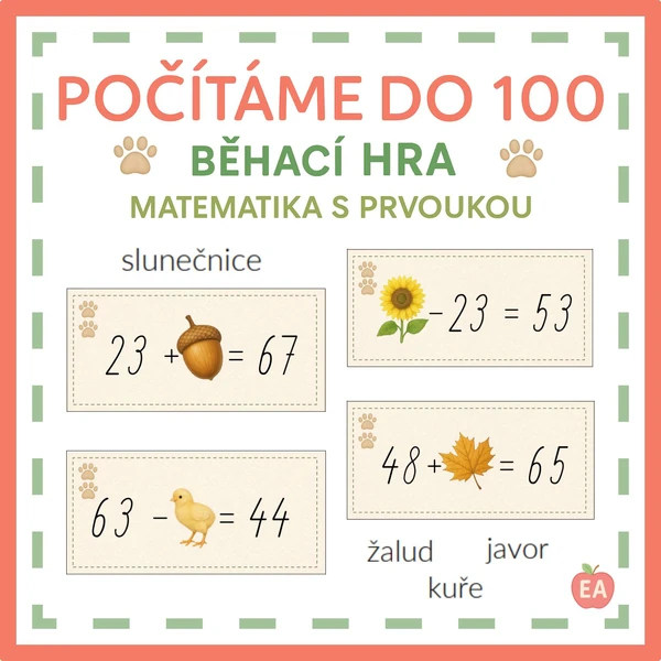Počítáme do 100 - matematika a prvouka