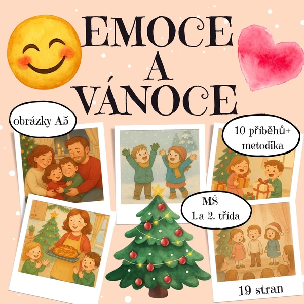 Emoce a Vánoce -10 příběhů, které děti učí cítit (soubor aktivit a ilustrací pro děti)