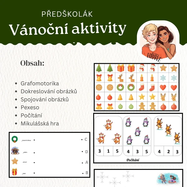Vánoční balíček aktivit pro děti 3-6 let