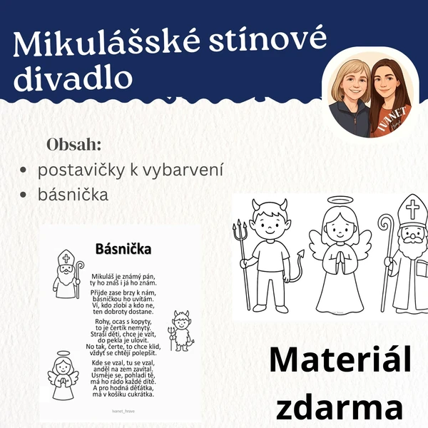 Mikulášské stínové postavičky - ZDARMA