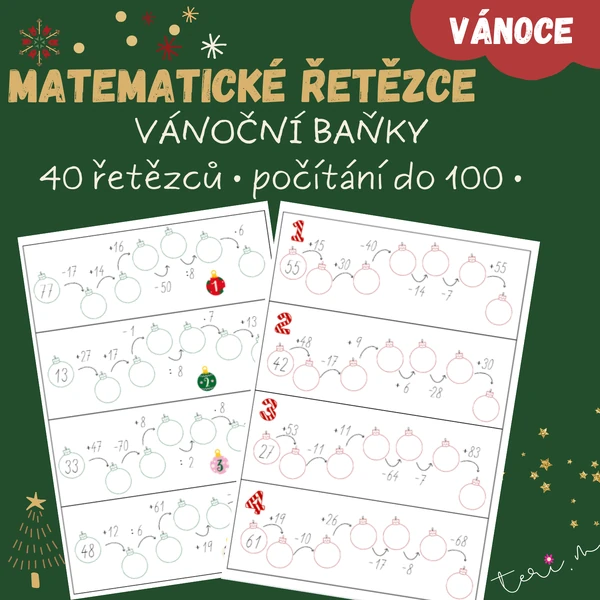 MATEMATICKÉ ŘETĚZCE– vánoční baňky