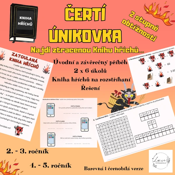 ČERTÍ ÚNIKOVKA - 2 verze obtížnosti