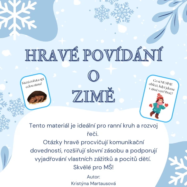 Hravé povídání o zimě - 32 otázek do ranního kruhu