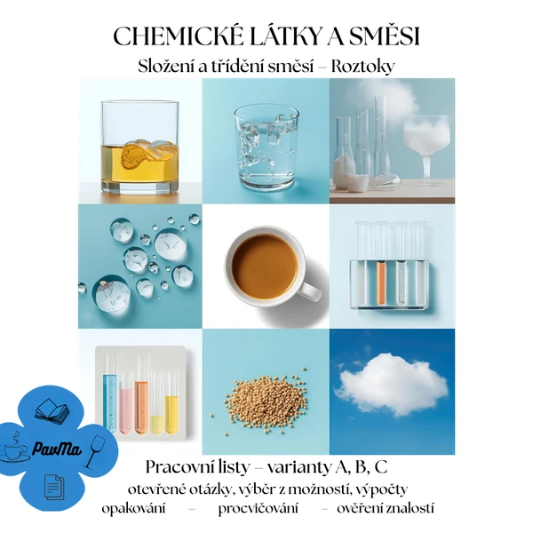 CHEMIE: Složení a třídění směsí, hmotnostní zlomek