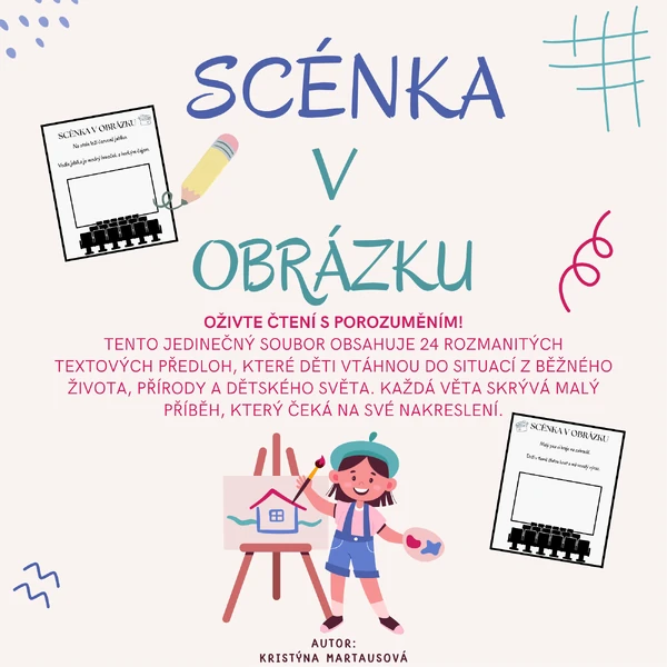 Scénka v obrázku - Čtení s porozuměním