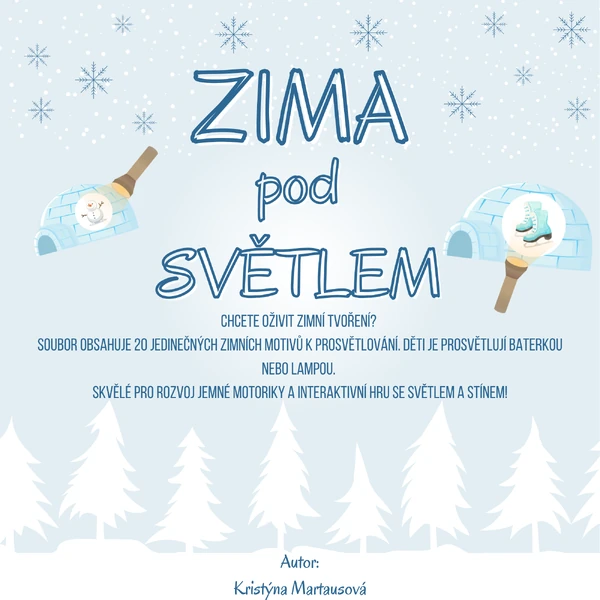 Zima pod světlem - 20 prosvětlovacích obrázků