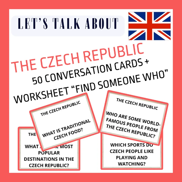 CZECH REPUBLIC CONVERSATION CARDS + WORKSHEET