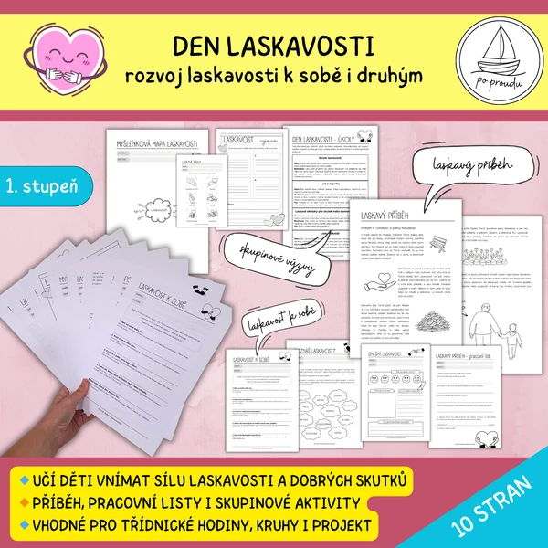 Den laskavosti - rozvoj laskavosti k sobě i druhým pro 1. stupeň