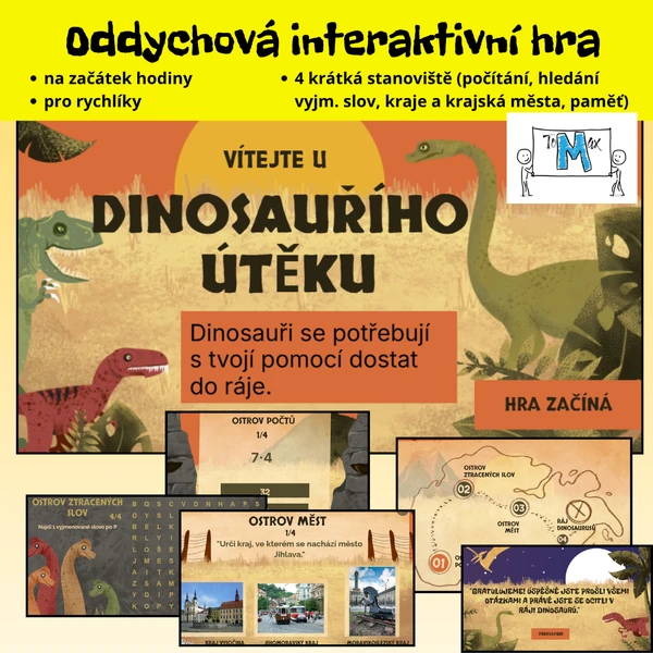 Oddechová interaktivní hra - Dinosauří útěk