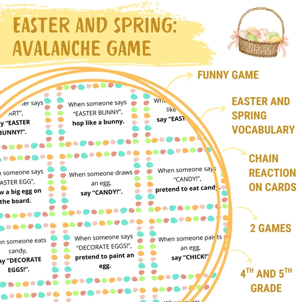 Easter and spring - Avalanche game (1. stupeň)