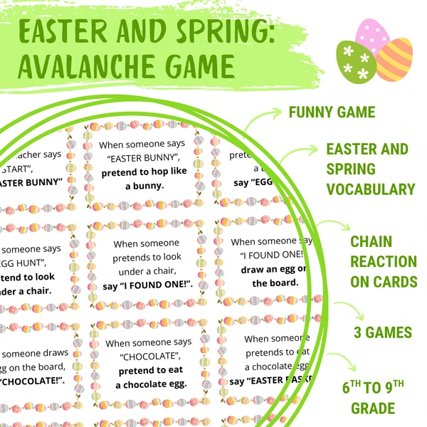 Easter and spring - Avalanche game (2. stupeň)