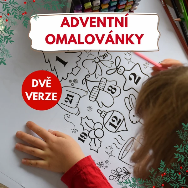 Omalovánkové adventní kalendáře A2 | Adventní kalendář | Vánoce | Advent | Omalovánky