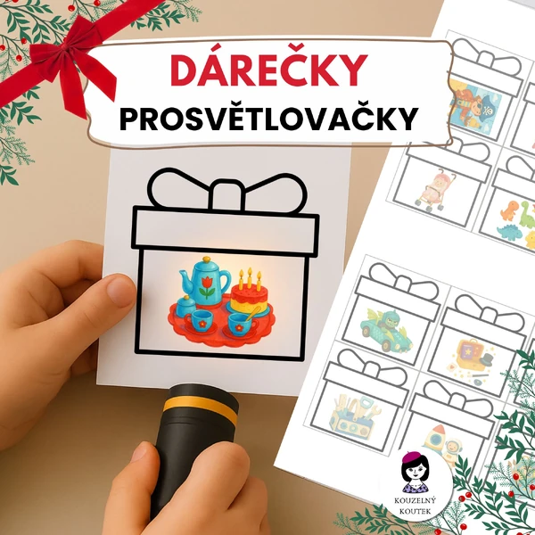Vánoční dárky - prosvětlovací obrázky | vánoční prosvětlovačky | Vánoce | stíny | Advent 