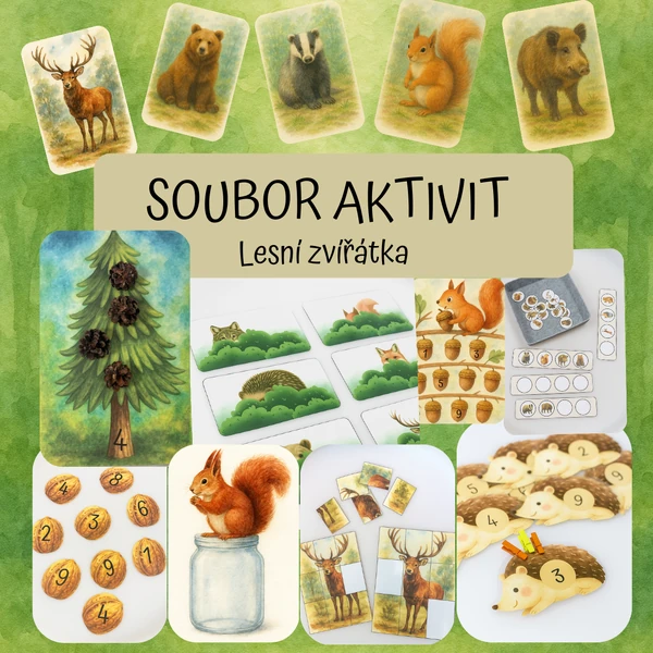 Soubor aktivit - Lesní zvířátka