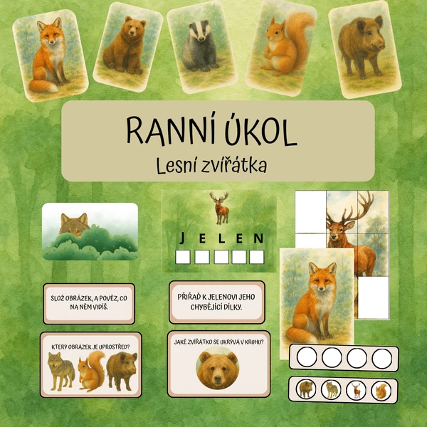 Ranní úkoly - Lesní zvířátka